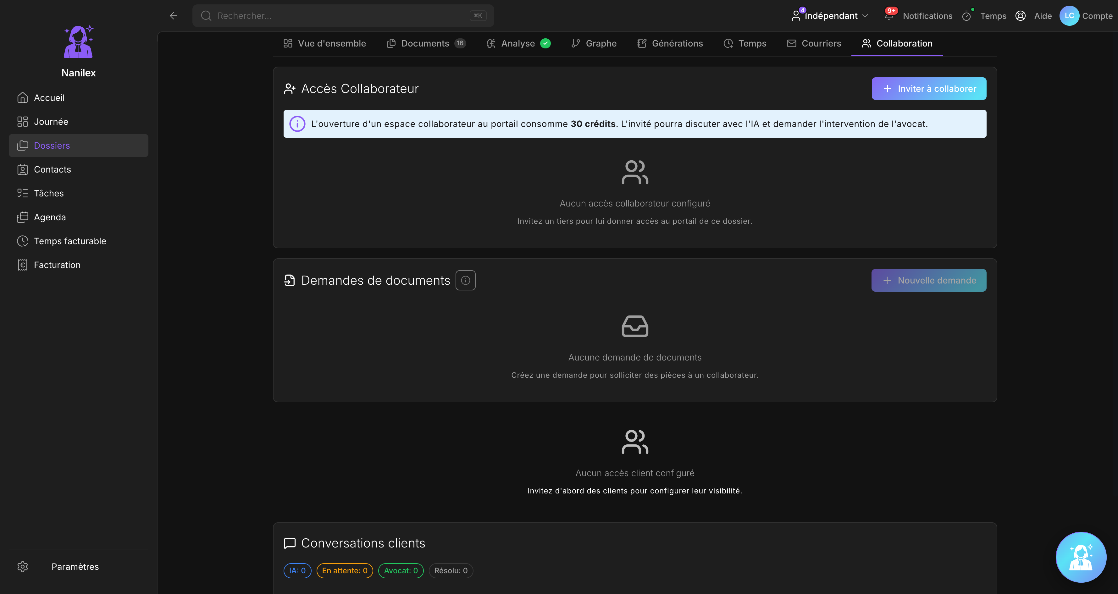 Gestion des accès clients